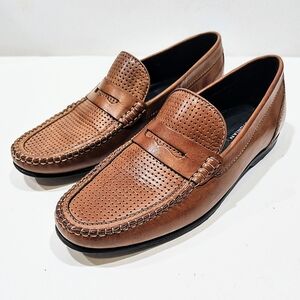 Bostonian Penny Loafers Men’s Size 8.5 M Tan Brown Leather Slip-On Dress Shoes